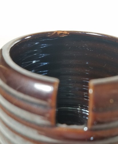 Honey Pot Bee Hive Lusterware Honey Dishes Sugar Bowl Dipper Jar Pottery - Picture 9 of 13