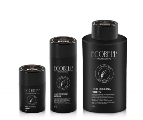 ECOBELL flacon 10g 28g ou 50g poudre cheveux densifiante naturelle homme femme - Zdjęcie 1 z 6