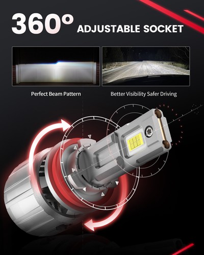 Lasfit LED Headlight Bulb High Low Beam Fog H11 H9 H13 9005 9006 9012 H7 H4 9007 - Picture 60 of 98
