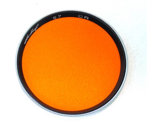 57mm Slip-On / Push- On Linhof OR Filter - ORANGE Contrast - NEW - Picture 2 of 5