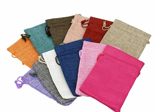 12 Jutesäckchen Adventskalender Geschenk-Stoffbeutel Stoff-Säckchen Farben-MIX - Bild 3 von 10