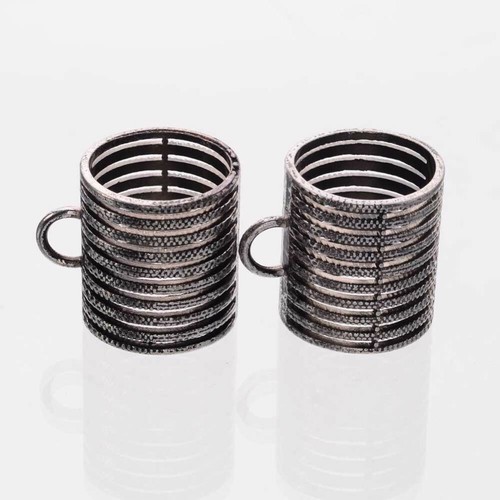 Lega ganci link perline cauzione. 28 mm di lunghezza 26 mm di larghezza. 5 pezzi - Foto 1 di 5