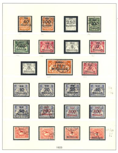 GERMANY - DANZIG- 1922/23 COLLECTION 84 STAMPS USED-- MOST VF -HIGH CATV. - Picture 5 of 6