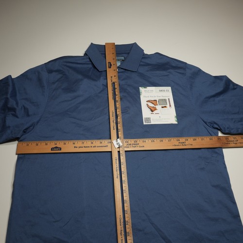 Jos. A. Bank Polo Shirt Mens Large Lead Better Golf Blue Cotton Cool Technology - Picture 8 of 12