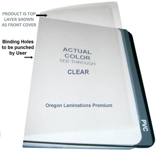 500/pack Clear 10 Mil Report Covers 8-1/2 x 11 Plastic Binding Sheets unpunched - Picture 4 of 5