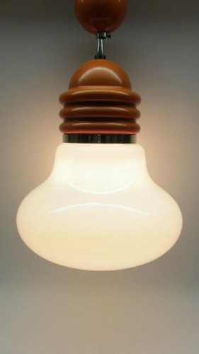 Artemide Arianna Decken Lampe Vintage Opal Glas Kugel bulb lamp 70er J - Bild 1 von 12