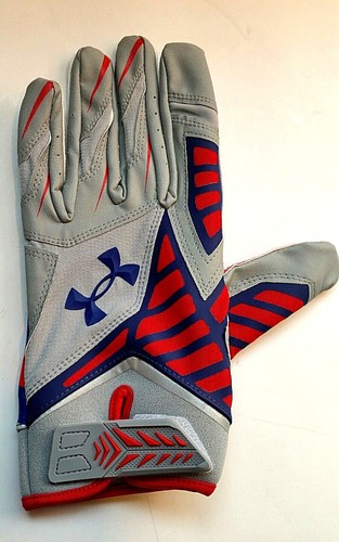 *RARI* GUANTI DA CALCIO UNDER ARMOUR UA NFL NITRO WARP NY NEW YORK GIANTS 3XL PE - Foto 2 di 4