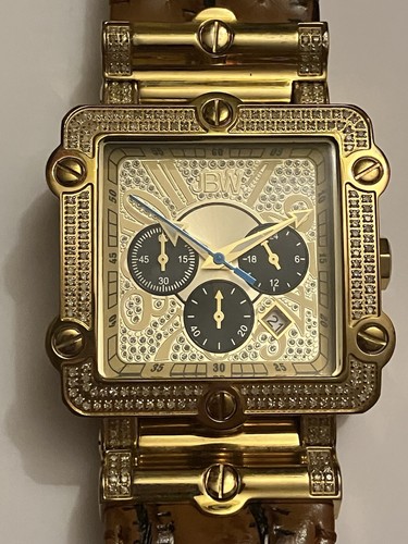 JBW Men's Luxury Phantom 1.00 ctw Diamond Chronograph Wrist Watch JB-6215