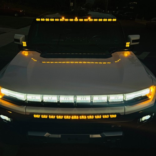 M&R kit compatible with - 2022+ GMC Hummer EV Hood Mount Ditch Lights - PRO - Picture 2 of 9