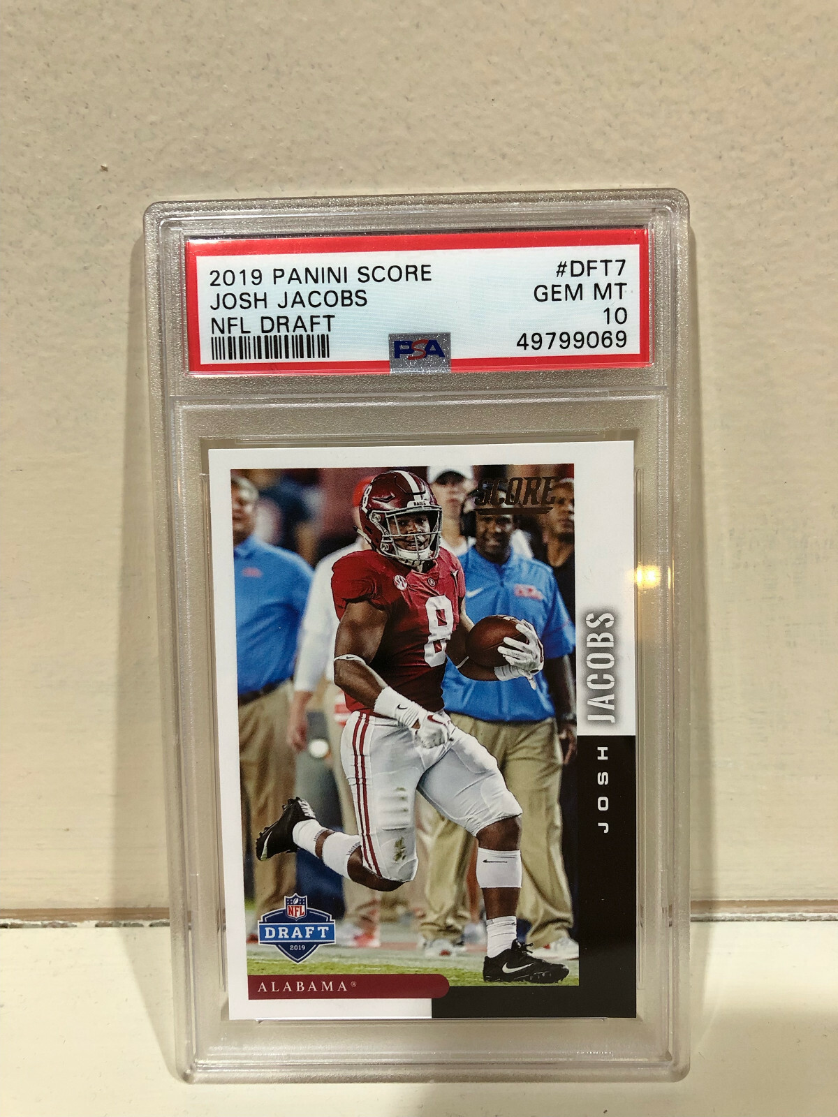 Josh Jacobs Panini Score NFL Draft #DFT7 Base
