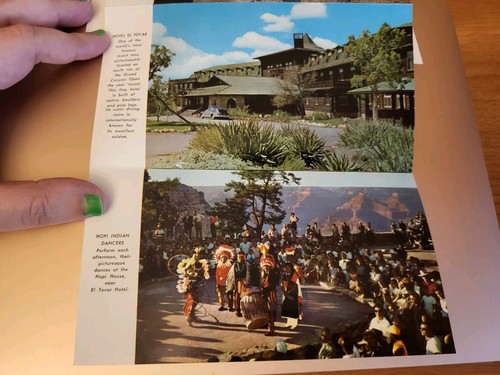 Grand Canyon National Park Arizona Multi-view Folder Postcard 1950s Fred Harvey - Picture 14 of 19