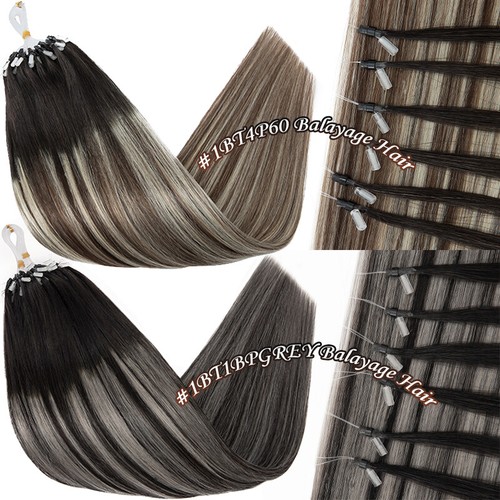 Russian 100% Human Hair Extensions NANO Micro Loop Ring Beads THICK 200S Blonde - Picture 9 of 34