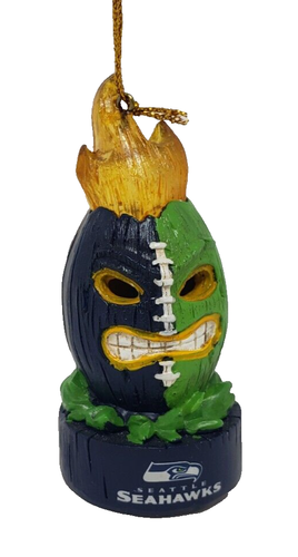 Seattle Seahawks Lit Team Tiki Ball Christmas Ornament Team Sports America - Picture 1 of 4