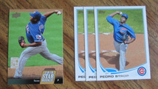 Pedro Strop Lot of 4 Trading Cards w/1 ROOKIE MLB Baseball Chicago Cubs, Rangers