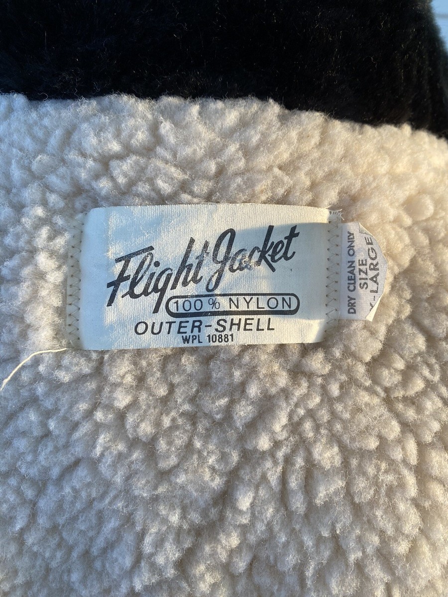 1970's Blue Nylon Flight Jacket Sherpa Lining WPL 10881