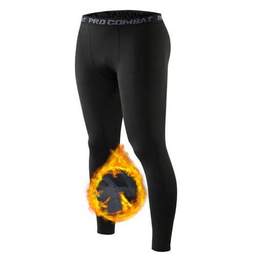 Soft Fleece Lined Leggings Thermal Running Tights Outdoor Cycling Pants for Men - Picture 25 of 26