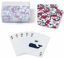 NEW VINEYARD VINES For Target Waterproof Deck of Cards Game Red Hibiscus Whale