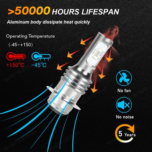 2 LED 12V headlight bulbs for CHRYSLER DESOTO 1937-39;NASH 1937-39; MACK 1938-41 - Foto 15 di 18