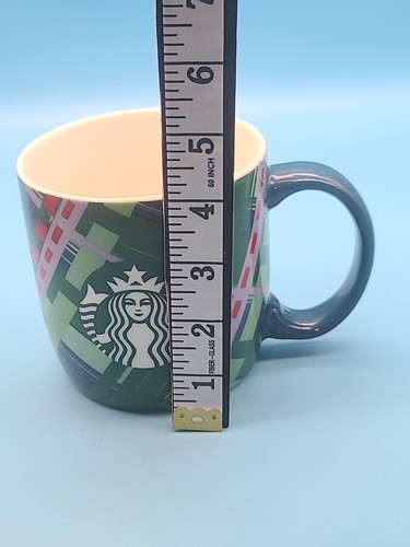 Starbucks 2020 Holiday Christmas Green Plaid Ceramic Coffee Mug 18oz Tea Cup - Picture 7 of 8
