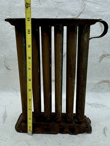 Antique Metal Candle Stick Mold 12 Tubes 10 Inch Long 7/8" Diameter Decor Prop - Picture 16 of 20