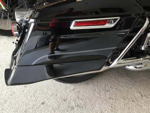 4" Hard Stretched SaddleBag Extension Fit For Harley Touring Electra Glide 94-13 - Picture 11 of 11