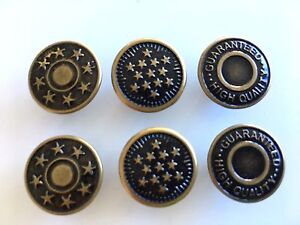 stud button buttons jeans 17mm hammer sew denim bronze pins gun metal