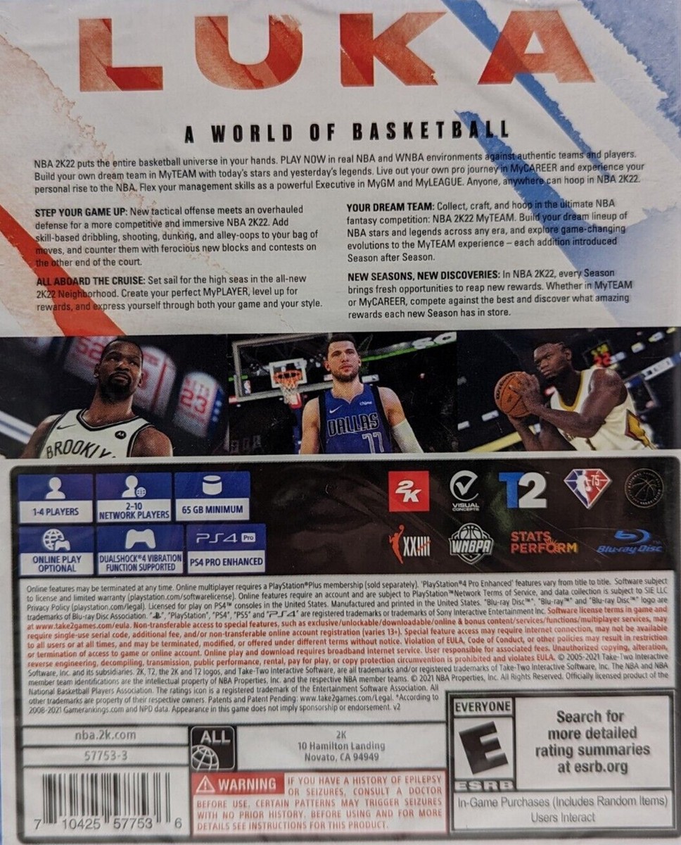 NBA 2K22 (Playstation 4 PS4) Disc Only Near Mint Tested