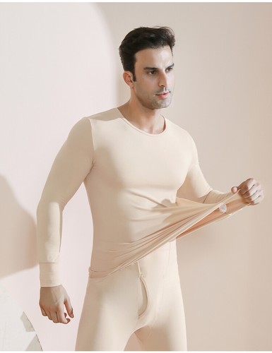 Mens Seamless Thermal Underwear Set Thickened Fleece Lined Comfort Long Johns US - Picture 6 of 14