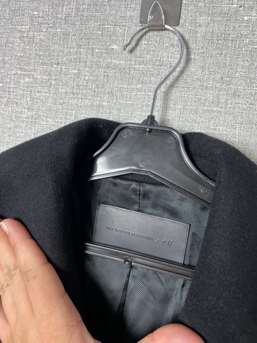 Alexander Wang x H&M Runway Biker Wool Jacket Coat Women's Black Size US4 - Picture 11 of 21