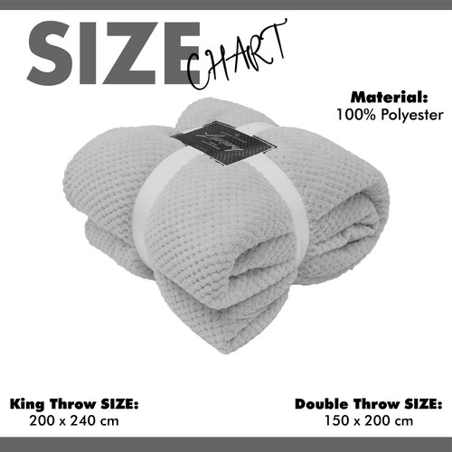 Luxury Popcorn Throws Double & King Size Cuddly Cosy Warm Blanket For Sofa & Bed - Picture 85 of 109