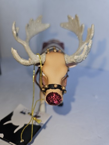 Cow Parade #9147 "MOODOLPH " Resin Christmas Reindeer Yr. 2002 In Box with Tag - Picture 3 of 8