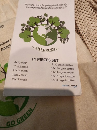 Organic Cotton Mesh Bags | Reusable Produce Bags | Zero Waste (11-pack) - Picture 4 of 7