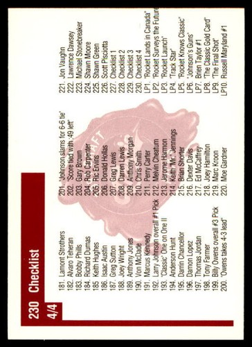 1991 CLASSIC FOUR SPORT 1-230 YOU PICK SEE SCANS UNLIMITED .99 SHIPPING HI GRADE - Picture 461 of 461