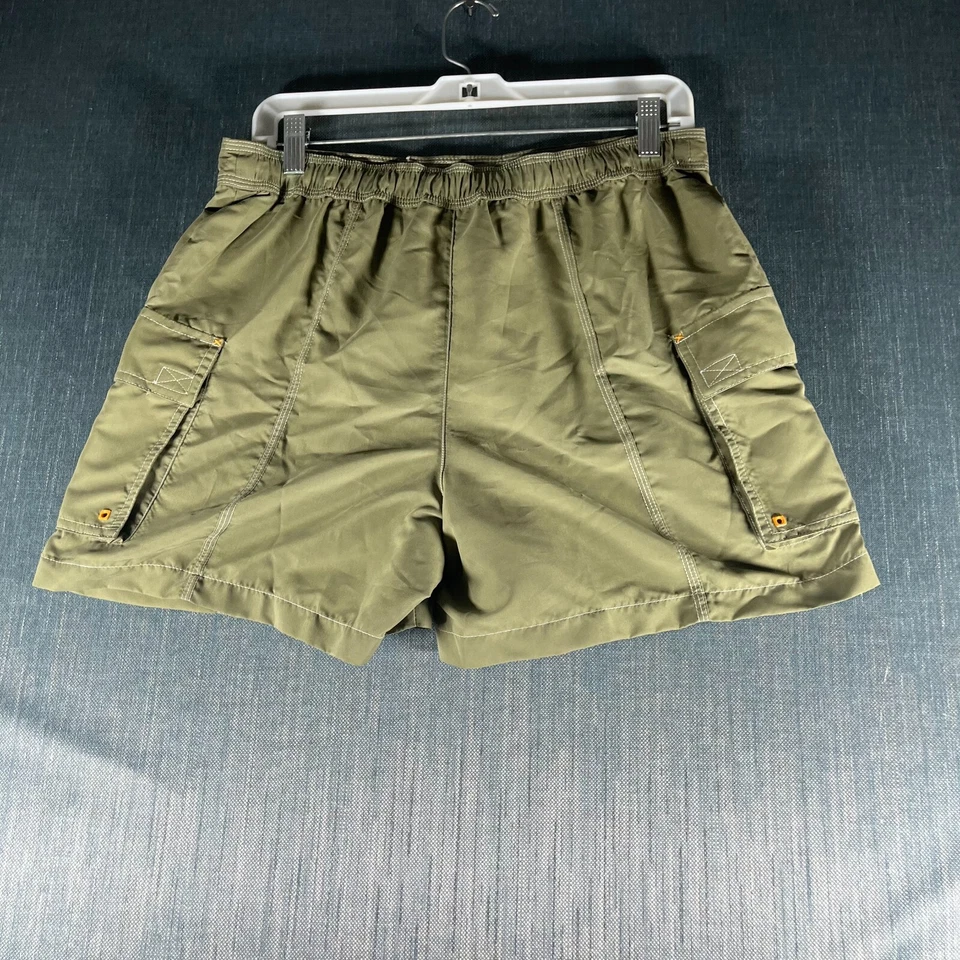 Shorts cargo feminino Catalina tamanho 8 bolsos verde oliva frente plana caminhada ao ar livre - Imagem 2 de 4