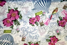 PARIS SKIES IN DEEP PINK FROM MICHAEL MILLER - 100% COTTON FABRIC