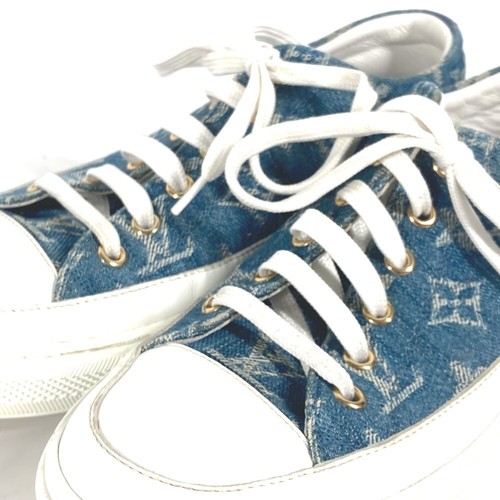 LOUIS VUITTON MonogramDenim Shoes Shoe Laces sneakers MonogramDenim blue - Picture 7 of 16