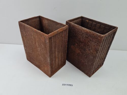 2 Ofeneinsätze Ofen Abzug Gusseisen Deko Muster eckig alt #2311993 - Bild 1 von 11
