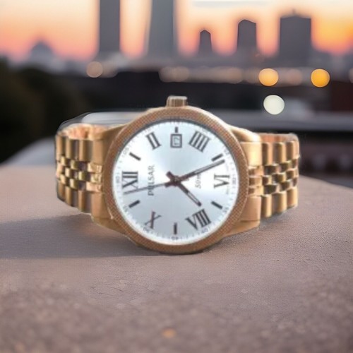 Pulsar PS9232 Rose Gold Tone Analog Display Japan Quartz Wrist Watch w Box - Picture 1 of 6