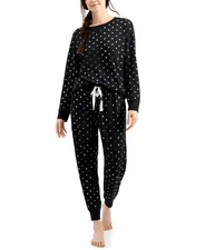 NWT Jenni by Jennifer Moore Sz XL Twinning Super Soft Knit Pajama Set Foil Stars