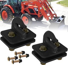 2X 3/8" Bolt On Grab Chain Hooks For Skid Steer Loader Tractor Bucket Heavy Duty