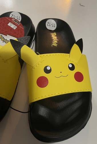 Pokemon Pikachu Sandal Slides US Size 11-12 Little Kid Boy , New With Tags. - Picture 5 of 9