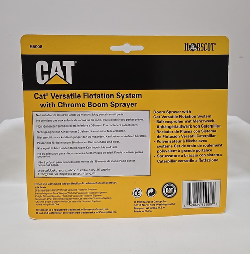 CAT Versatile Flotation System With Chrome Boom Sprayer Norscot 1:64 Die Cast - Picture 2 of 2