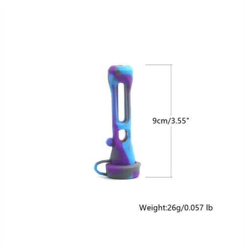 2PCS New Convenient Capped Silicone Cigarette Pipes Random Colors for Durability - Picture 2 of 16