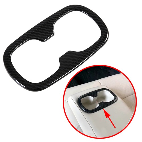 Carbon Fiber Accessories For 2019-24 Toyota Corolla Rear Water Cup Holder Cover - Picture 1 of 7