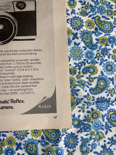 Vintage 1969 Kodak Instamatic Reflex Camera Print Ad -Ad Only - Picture 2 of 7