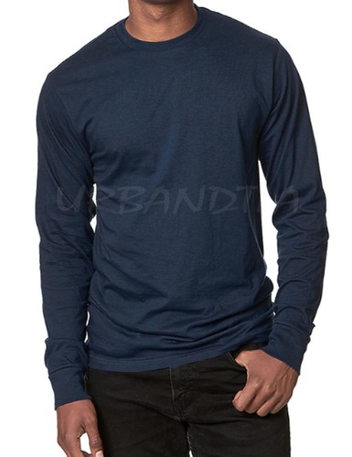 Herren Heavyweight Baumwolle Langarm Rundhals T-Shirt Uni Tee S-5XL - Bild 14 von 15