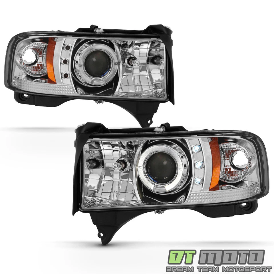 1994-2001 Dodge Ram 1500 1500 2500 светодиодные фары прожектора Halo с угловым сигналом - Изображение 2 из 4