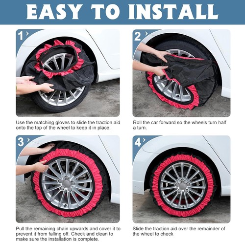 NAIZEA Automotive Snow Socks for Tires Snow Traction Device Medium Large XLLarge - Bild 15 von 45