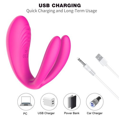 Couples Anal-Clit-Dual-Vibrator-G-Spot-Dildo-Rabbit-Adult Sex Toy Massager Women - Picture 13 of 13