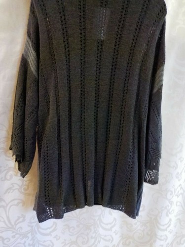 Vintage America Cardigan Size S NWT Greys Short Flared Sleeve Open Front Blend - Picture 8 of 12